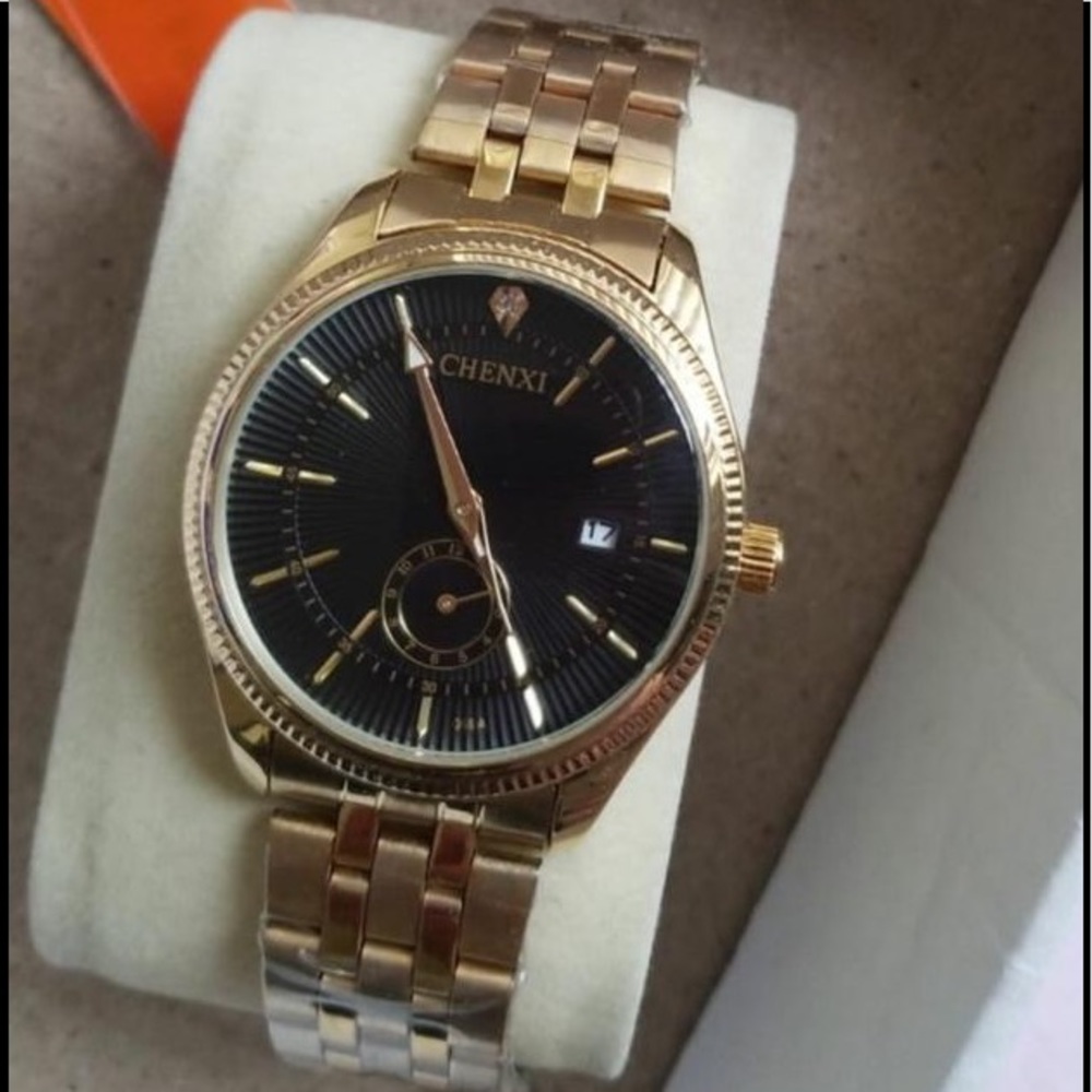 Mens Watches Top Brand Luxury CHENXI Golden Watch - Picture 3 of 7